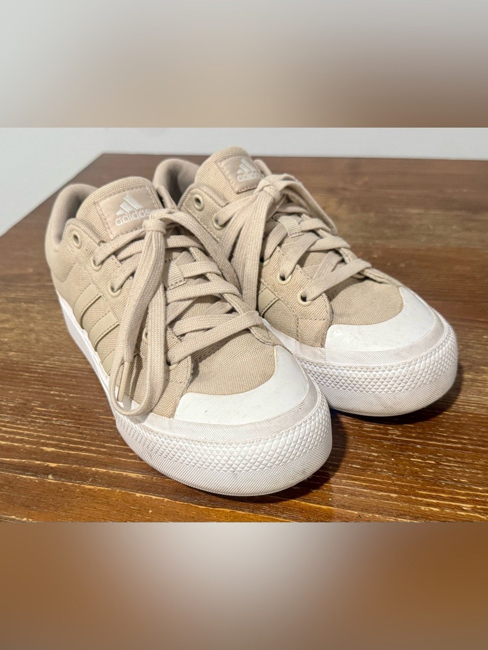 Adidas Bravada 2.0 Platform Canvas Sneakers Wonder Beige Size 6.5